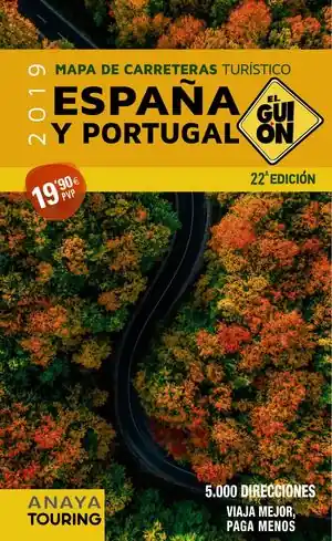 Compra Hoy MAPA DE CARRETERAS TURÍSTICO ESPAÑA Y PORTUGAL, 1 340.000 (2019)