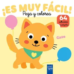 ¡Es Muy Fácil! Pega y Colorea. Gato Certificado